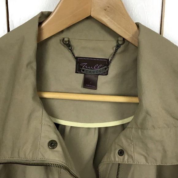 TRULLI Khaki Brown Cropped Jacket - Picture 2 of 4